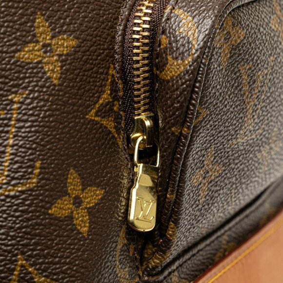LOUIS VUITTON Brown Monogram Leather Backpack - Picture 8 of 11